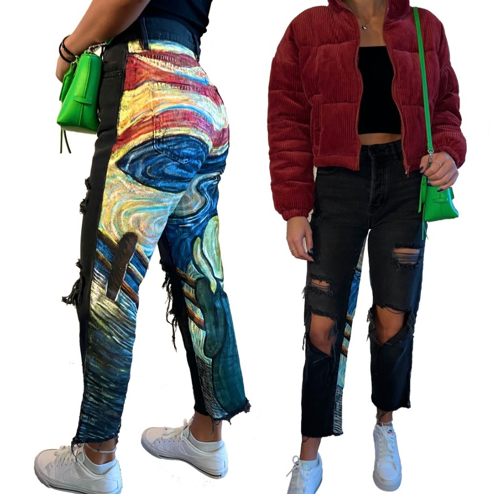 Hand-Painted Scream Pants - Picture 3 of 11